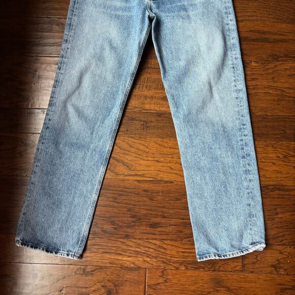 Agolde 90’s Pinch Waist High Rise Straight Jeans Navigate Sz 28 - Picture 4 of 12